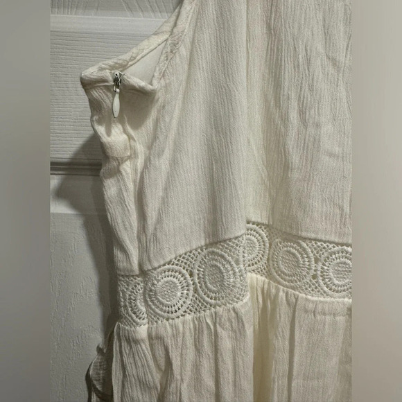Yoins your inspiration white sun dress wedding lined zipper ruffles strappy USXL - Picture 7 of 7